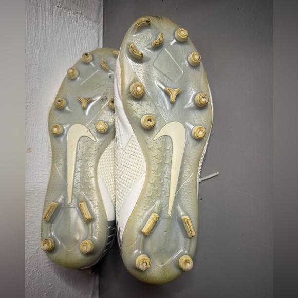 Nike Alpha Huarache 8Pro LAX Lacrosse Cleats White Youth size 5 - Picture 6 of 7